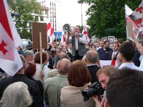 Manifestacja solidarności z Gruzją