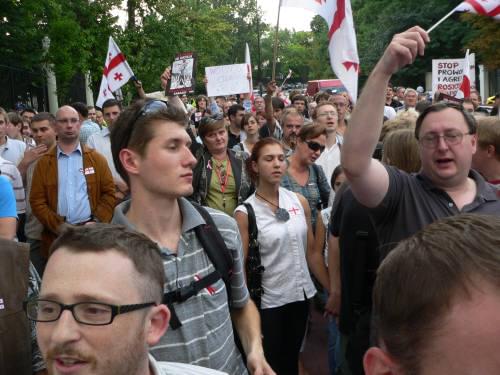 Manifestacja solidarności z Gruzją