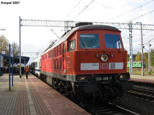 21.10.2007 (Rzepin) 234 468-7 z pociągiem EC z Berlina Hbf do Warszawy Wsch.