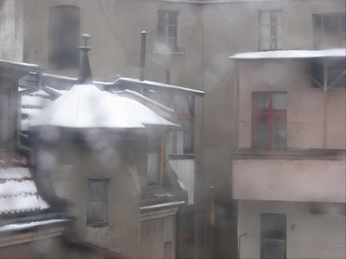 zimowz widok z okna na Wolnosci5 w Ostrowie #OstrowWielkopolski
