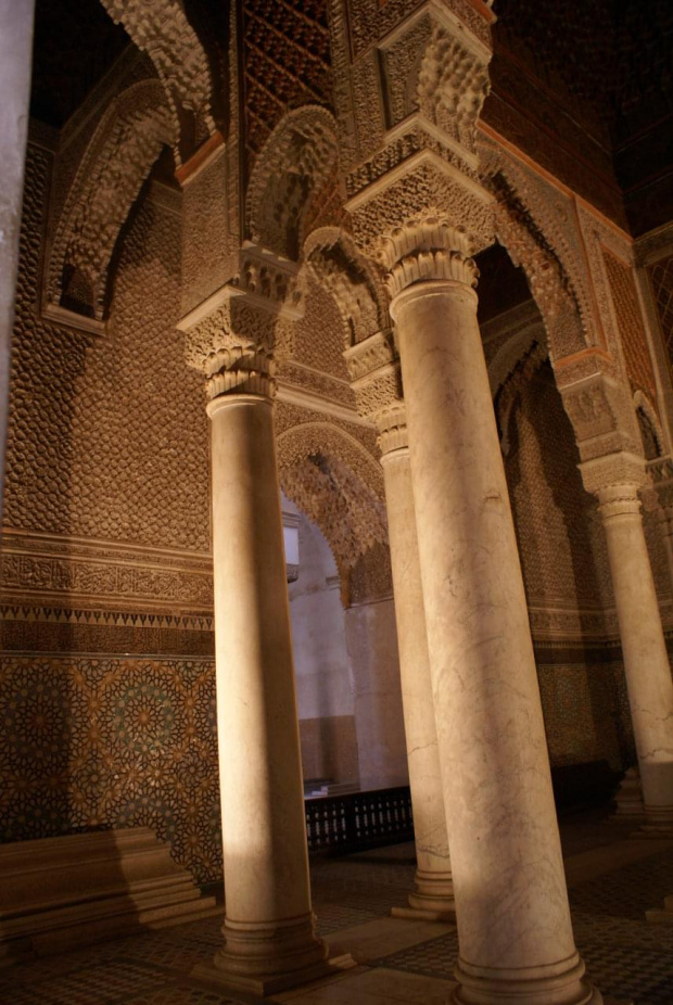 central Hall of the Twelve Columns - jeden z najpiękniejszych przykładów sztuki marokańsko-andaluzyjskiej #Marrakesz #maroko