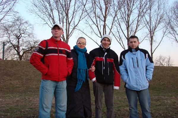 Palermo, Wiewióra, Radziu i Siwy nad kanałem Ulgi w Opolu 03.02.2008