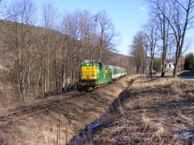 16.02.2008 Szlak Polanica Zdrój-Szczytna SP32-208 z poc. ,,Kamieńczyk,, rel. Poznań Główny-Kudowa Zdrój