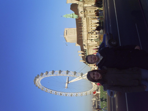 ja z gosią na tle London Eye