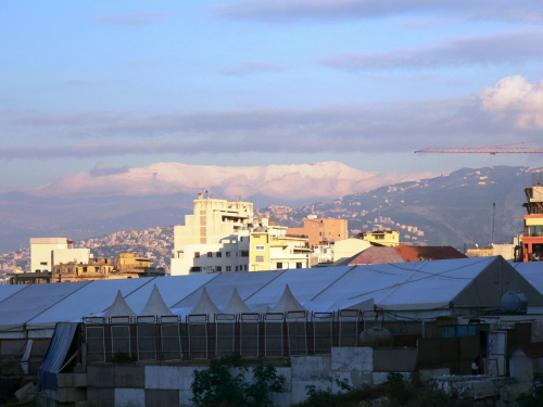 Beiruwidok na Mts Lebanon