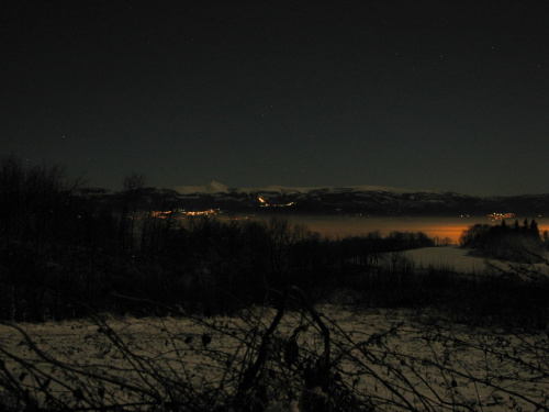 Karkonosze nocą #natura #przyroda #góry #zima #ŁysaGóra #JeleniaGóra #krajobraz #niebo