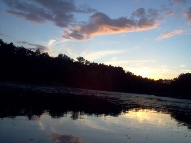 zachód słońca, "Dzika Ochla" obok Zielonej Góry 06.2004