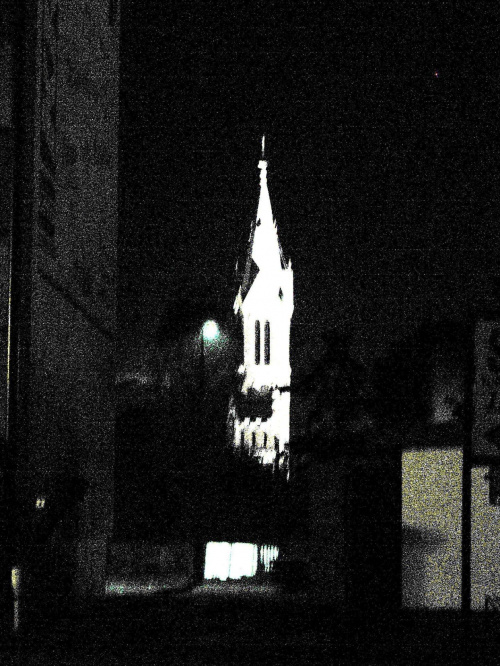 Koścół nocą #Koluszki #Kościół