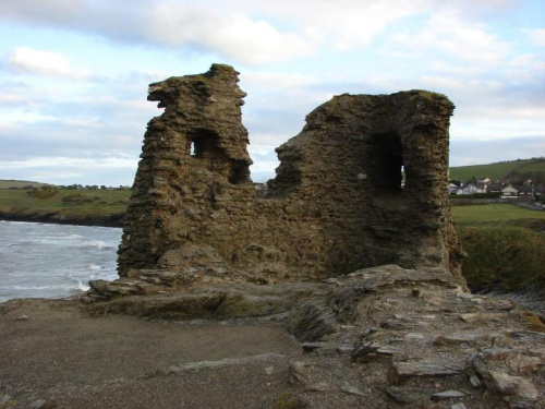 ruiny nad wybrzeżem w Wicklow