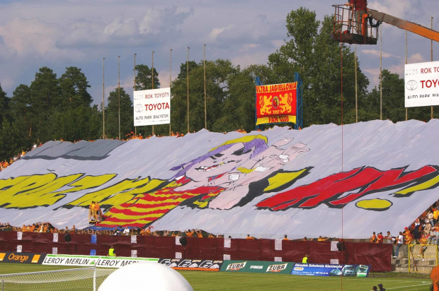 Mecz Jagiellonia Białystok - Polonia Bytom. Kibice Jagi.