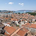 Trogir; widok z wieży katerdy #Adriatyk #Chorwacja #miasto #morze #Trogir