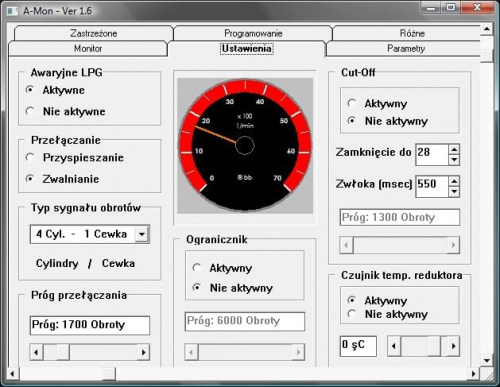 Przed regulacja (1000rpm, spalanie 15l/100km)