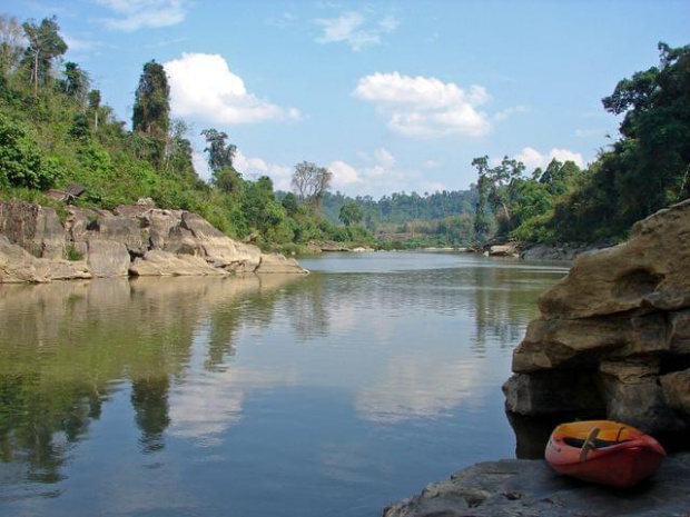 zdjęcie ze spływu kajakiem z Vang Vieng na południe