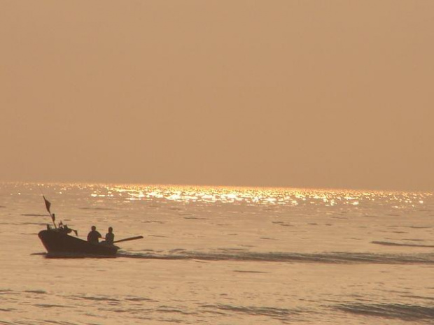 Wschód słońca, "chińska plaża", niedaleko Hoi An