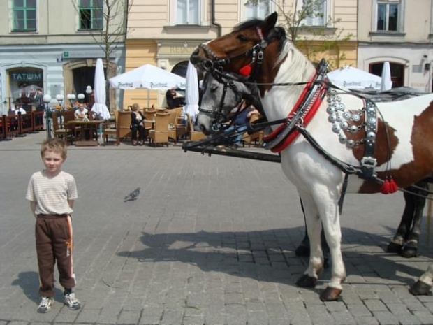 Pawełek i Jasio w Krakowie i Tatrach-maj 2008 z Agatką i Adasiem