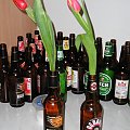 Tulipany tez potrafia pic #tulipan #tulipany #piwo #butelki