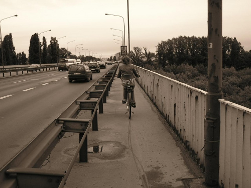 Rowerem przez most #rower #PrzezMost #JechaćNaRowerze #TrasaŁazienkowska #most
