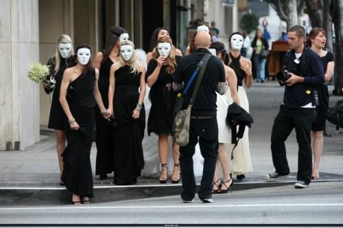 MKA as bridesmaids at Estee Stanley wedding in LA-paparazzi kwiecień 2008