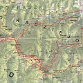 Mapka trasy Rytro - Radziejowa - Przehyba - Rytro #mapa #rower #góry #beskidy #BeskidSądecki #radziejowa #przehyba