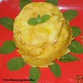Ziemniaki puree z brzoskwinią i morelami.Przepisy na : http://www.kulinaria.foody.pl/ , http://www.kuron.com.pl/ i http://kulinaria.uwrocie.info #ziemniaki #puree #morele #brzoskwinia #DodatkiDoIIDańBrzoskwinia #obiad #DrugieDanie #jedzenie
