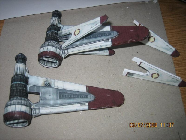 Następne etapy budowy tego ciekawego modelu ze Star Wars ARC170 #ModeleKartonowe #StarWars #arc170