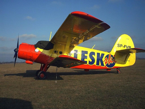 AN-2, który przez krótki czas latał z malutkiego lotniska naszego aeroklubu (na zdjęciu na innym lotnisku, w Turbi koło Stalowej Woli)