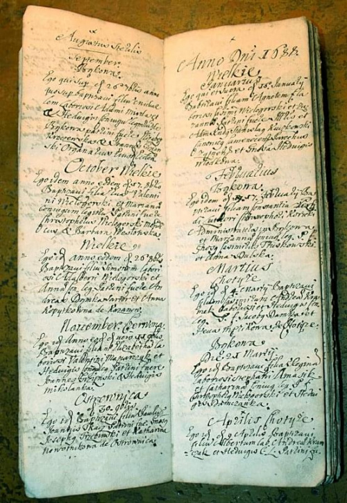Księgi z lat 1687-1726