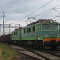21.07.2008 ET41-110 (CM Czechowice Dziedzice) opuszcza towarową stację KoB w Kostrzynie z pociągiem towarowym z Dolnej Odry na Śląsk.