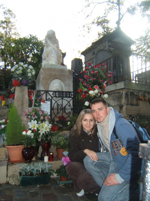 cmentarz Pere-LaChaise, przy pomniku Chopina