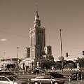 Pałac Kultury i Nauki w sepii #budowla #Warszawa #centrum