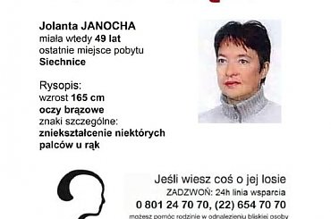 zaginęła Jolanta Janocha - Berezowska ...... ....... ....... ...... ....... ...... http://pomoc-rodzinom.blog.onet.pl #AdnotacjaPolicyjna #Aktualności #Apel #Dolnośląskie #Fiedziuszko #ITAKA #JanochaJolanta #kobieta #KtokolwiekWidział #Lost