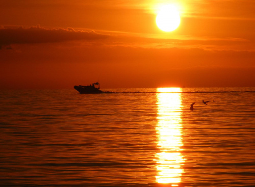 #Bałtyk #morze #słońce #zachód