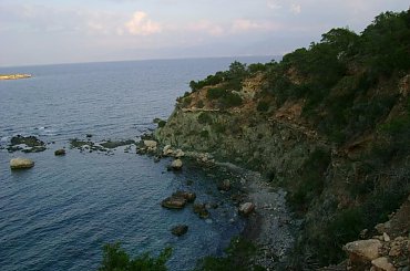 Cypr,Akamas #Cypr #zatoka #głazy #skały #klif #morze