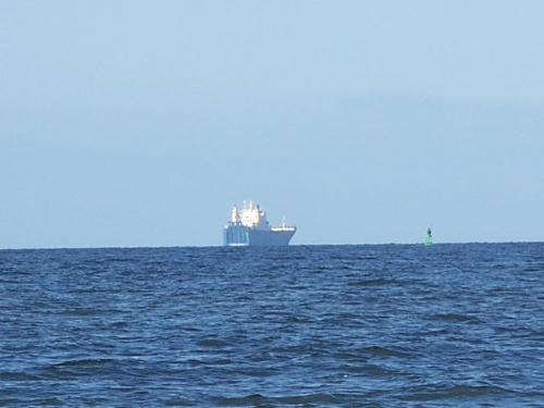 Świnoujście-statek na redzie. #wakacje #urlop #podróże #zwiedzanie #statki #morze #Bałtyk #Polska #Świnoujście