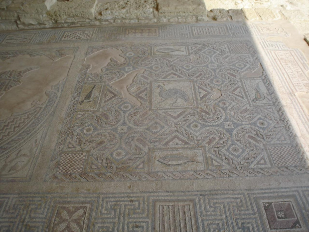 Kurion - Dom Eustoliosa - oryginalne mozaiki #Cypr #Kurion