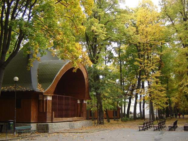 Muszla koncertowa, park zdrojowy, Cieplice