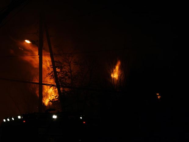 Pożar w Bronowicach W. 6listopada08 #pożar #bronowice #ogień