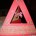 Moje ręcznie robione trójkątne kartki bożonarodzeniowe