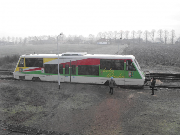 Szynobus SA105-104, relacji Krzyż-Gorzów, godz. 08:55, 30.11.2008, Sarbiewo