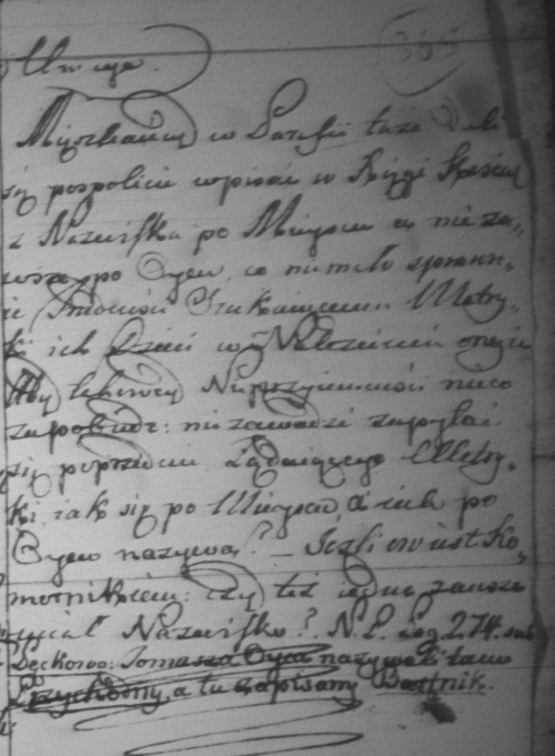 Uwagi w księdze urodzeń parafii Piłka rok 1795, język polski #genealogia