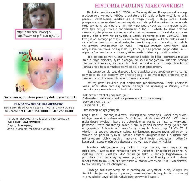 http://pomagamy.dbv.pl/ #Apel #PomocnaDłoń #dzieci #FUNDACJASPLOTURAMIENNEGO #Fiedziuszko #ChoreDzieci #dziecko #darowizna #fundacja #Warszawa #LECZENIE #organizacja #PaulinkaMakowska #PomocCharytatywna #PomocDzieciom #pomóż #rehabilitacja #pomoc