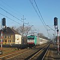 23.12.2008 Kunowice E186 125 zbiża sie do p.o w Kunowicach prowadząc pociąg EC 46 rel. Warszawa Wsch - Berlin hbf.