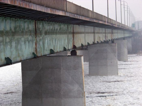 most ponad lodem #Warszawa #Wisła #zima