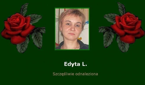 #EdytaL #SzczęśliwieOdnaleziona #Fiedziuszko #kobieta #odnalezieni #PomocnaDłoń #PortalNaszaKlasa #SprawaWyjaśniona