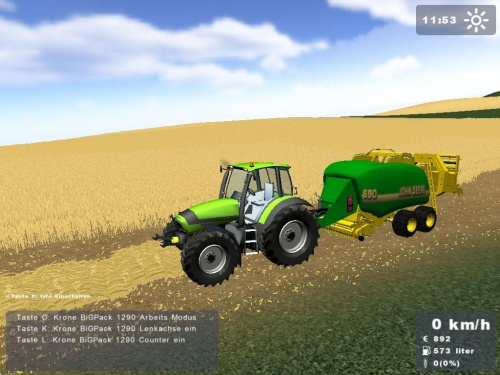 Deutz Agrotron 265 + Prasa do słomy John Deere 690 #LandwirtschaftsSimulator2008 #JohnDeere690 #DeutzAgrotron265