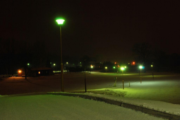 #noc #światła #śnieg #zima
