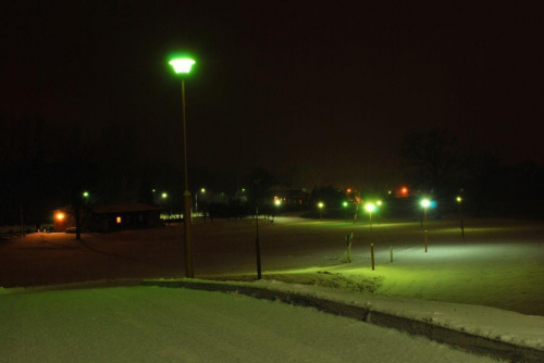 #noc #światła #śnieg #zima
