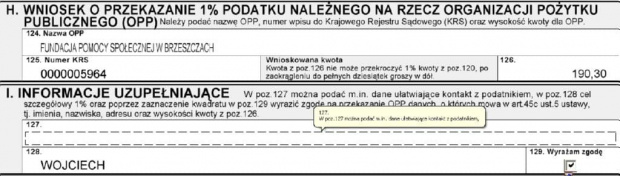 Sposób odpowiedniego wypełniania PIT?u aby pieniążki zostały przekazane na rehabilitację mojego brata