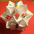 kusudama z kwiatów- gwiazdek