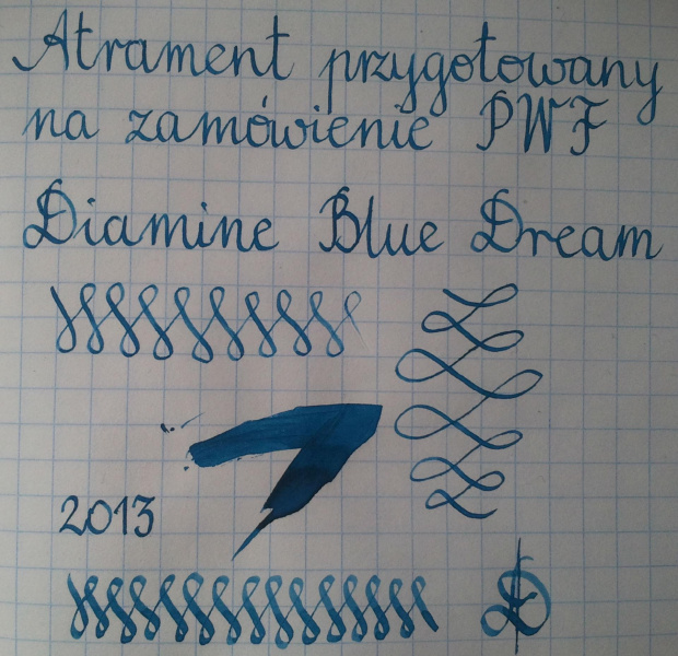 #atrament #blue #diamine #dream #ink #pióro #pwf